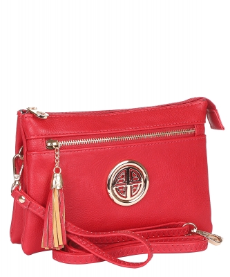 Fashion Logo Clutch Cross Body Bag AD2583L  RED